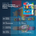LÁPICES DE COLORES MAPED TRIANGULARES 24 COLORES - resumen de atributos