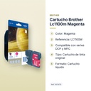 CARTUCHO BROTHER LC1100M MAGENTA - características principales