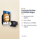 CARTUCHO BROTHER LC1240BK NEGRO - características principales