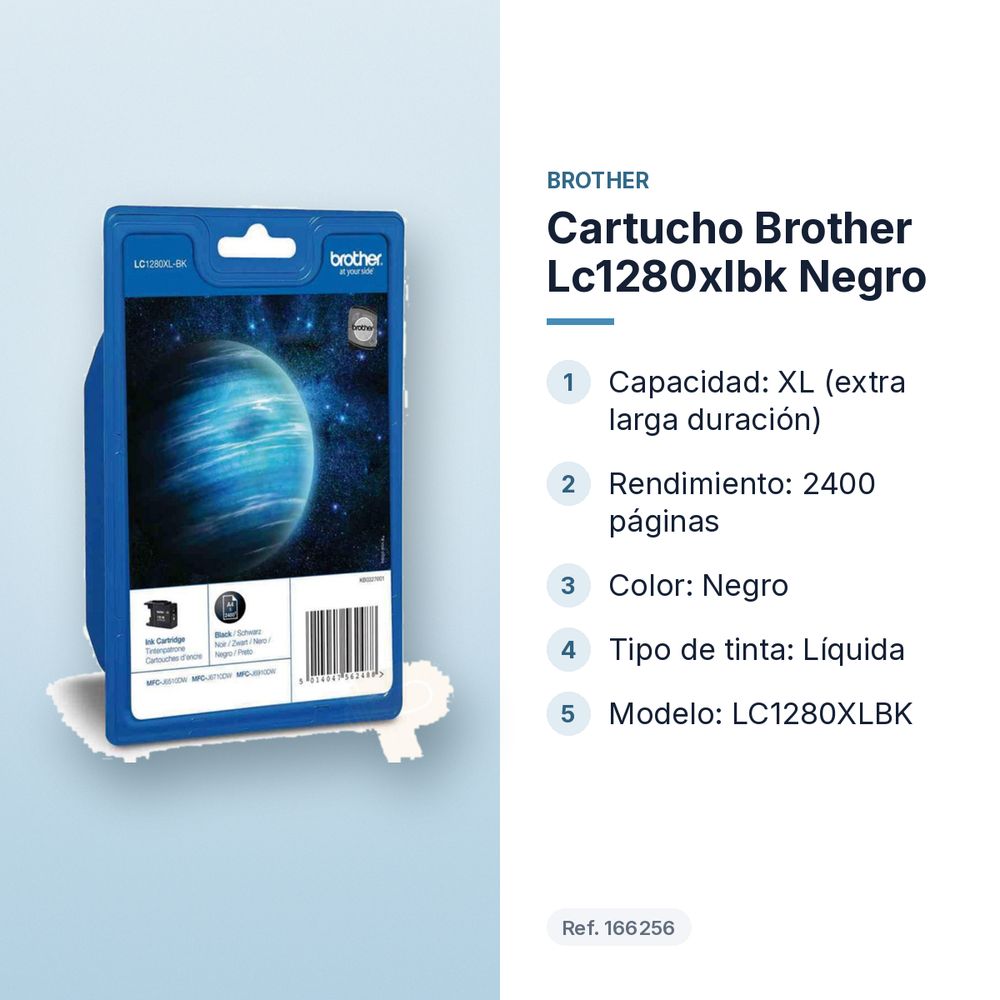 CARTUCHO BROTHER LC1280XLBK NEGRO  - características principales