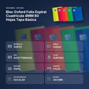 BLOC OXFORD FOLIO ESPIRAL CUADRÍCULA 4MM 80 HOJAS TAPA BÁSICA - resumen de atributos