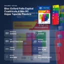BLOC OXFORD FOLIO ESPIRAL CUADRÍCULA 4 MM 80 HOJAS TAPA DE PLÁSTICO - resumen de atributos