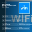 APLI ETIQUETA SEÑALIZACIÓN ZONA WIFI 114X114MM  - resumen de atributos