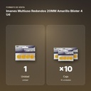 IMANES MULTIUSO REDONDOS 20MM AMARILLO BLÍSTER 4 UD - formato de venta: caja de 10