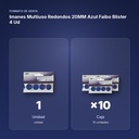 IMANES MULTIUSO REDONDOS 20MM AZUL FAIBO BLÍSTER 4 UD - formato de venta: caja de 10
