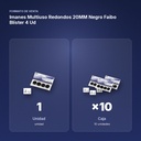 IMANES MULTIUSO REDONDOS 20MM NEGRO FAIBO BLÍSTER 4 UD - formato de venta: caja de 10