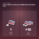 IMANES MULTIUSO REDONDOS 20MM ROJO FAIBO BLÍSTER 4 UD - formato de venta: caja de 10