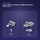 IMANES MULTIUSO REDONDOS 20MM VERDE FAIBO BLÍSTER 4 UD - formato de venta: caja de 10