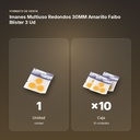 IMANES MULTIUSO REDONDOS 30MM AMARILLO FAIBO BLÍSTER 3 UD - formato de venta: caja de 10