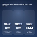 MINAS MARS MICRO GRAFITO 0,5MM HB TUBO 12 UDS STAEDTLER - formato de venta: paquete de 12, caja de 144