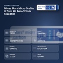 MINAS MARS MICRO GRAFITO 0,7MM 2H TUBO 12 UDS STAEDTLER - resumen de atributos