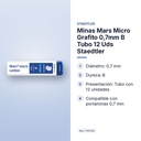 MINAS MARS MICRO GRAFITO 0,7MM  B TUBO 12 UDS STAEDTLER - características principales