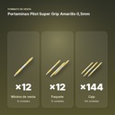 PORTAMINAS PILOT SUPER GRIP AMARILLO 0,5MM - formato de venta: paquete de 12, caja de 144