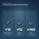 PORTAMINAS PILOT SUPER GRIP AZUL 0,5MM - formato de venta: paquete de 12, caja de 144