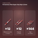 PORTAMINAS PILOT SUPER GRIP ROJO 0,5MM - formato de venta: paquete de 12, caja de 144