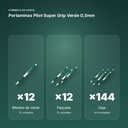 PORTAMINAS PILOT SUPER GRIP VERDE 0,5MM - formato de venta: paquete de 12, caja de 144