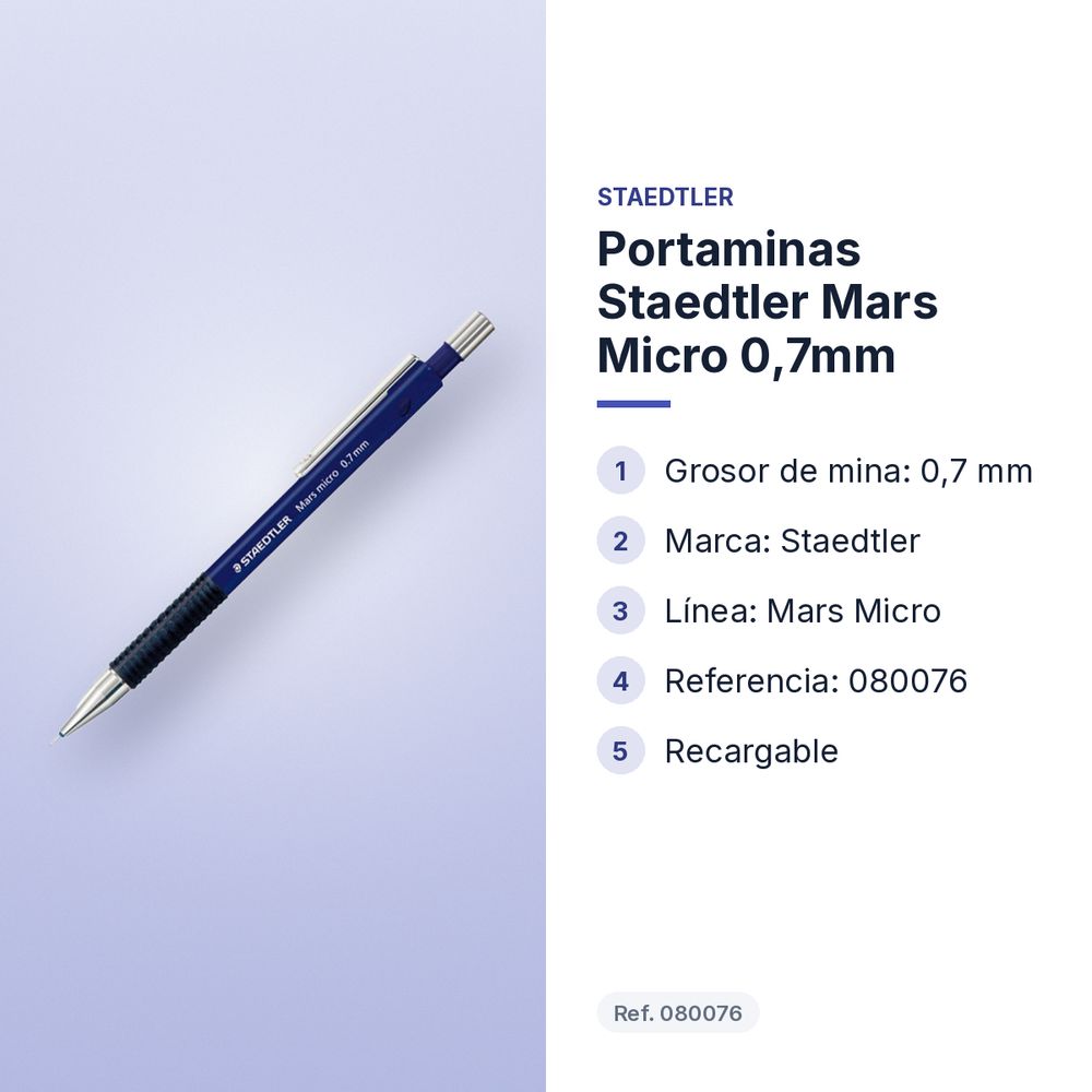 PORTAMINAS STAEDTLER MARS MICRO 0,7MM - características principales