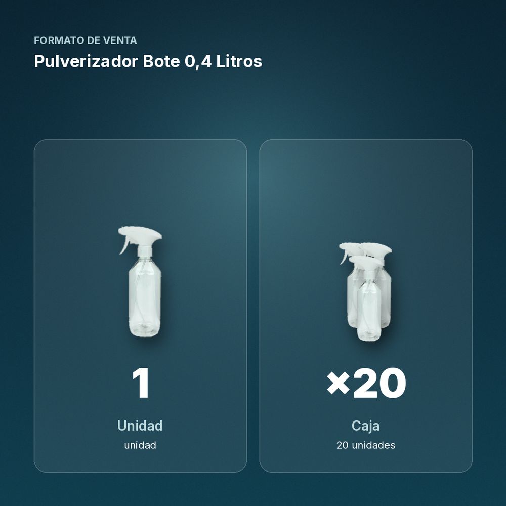 PULVERIZADOR BOTE  0,4 LITROS - formato de venta: caja de 20