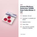 IMANES MULTIUSO REDONDOS 30MM ROJO FAIBO BLÍSTER 3 UD - características principales