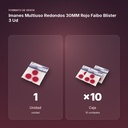 IMANES MULTIUSO REDONDOS 30MM ROJO FAIBO BLÍSTER 3 UD - formato de venta: caja de 10