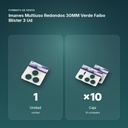 IMANES MULTIUSO REDONDOS 30MM VERDE FAIBO BLÍSTER 3 UD - formato de venta: caja de 10