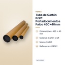 TUBO DE CARTÓN KRAFT PORTADOCUMENTOS FAIBO 460X40MM - características principales