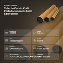 TUBO DE CARTÓN KRAFT PORTADOCUMENTOS FAIBO 640X60MM - resumen de atributos