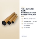TUBO DE CARTÓN KRAFT PORTADOCUMENTOS FAIBO 640X80MM - características principales