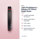 TUBO PORTAPLANOS Y DIBUJOS 70–130CM NEGRO  RAYLU - características principales