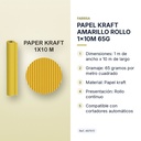 PAPEL KRAFT AMARILLO ROLLO 1x10M 65G - características principales