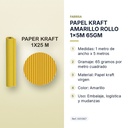 PAPEL KRAFT AMARILLO ROLLO 1x5M 65GM - características principales