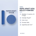 PAPEL KRAFT AZUL ROLLO 1x10M 65G - características principales