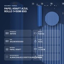 PAPEL KRAFT AZUL ROLLO 1x50M 65G - resumen de atributos