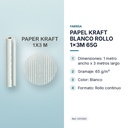 PAPEL KRAFT BLANCO ROLLO  1x3M 65G - características principales