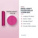 PAPEL KRAFT FUCSIA ROLLO 1x50M 65G - características principales