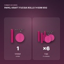 PAPEL KRAFT FUCSIA ROLLO 1x50M 65G - formato de venta: caja de 6