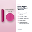 PAPEL KRAFT FUCSIA ROLLO 1x5M 65G - características principales