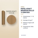 PAPEL KRAFT MARRON ROLLO 1x10M 65G - características principales