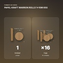 PAPEL KRAFT MARRON ROLLO 1x10M 65G - formato de venta: caja de 16