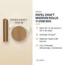 PAPEL KRAFT MARRON ROLLO 1x25M 65G - características principales