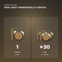 PAPEL KRAFT MARRON ROLLO 1x3M 65G - formato de venta: caja de 30