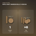 PAPEL KRAFT MARRON ROLLO 1x5M 65G  - formato de venta: caja de 6