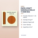 PAPEL KRAFT NARANJA ROLLO 1x25M 65G - características principales