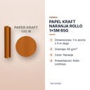 PAPEL KRAFT NARANJA ROLLO 1x5M 65G - características principales