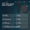 PAPEL KRAFT NEGRO ROLLO 1x10M 65G - resumen de atributos