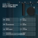 PAPEL KRAFT NEGRO ROLLO 1x50M 65G - resumen de atributos