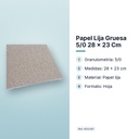PAPEL LIJA GRUESA 5/0 28 X 23 CM - características principales
