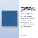 PAPEL METALIZ. GOFRADO 0,50x10 - características principales