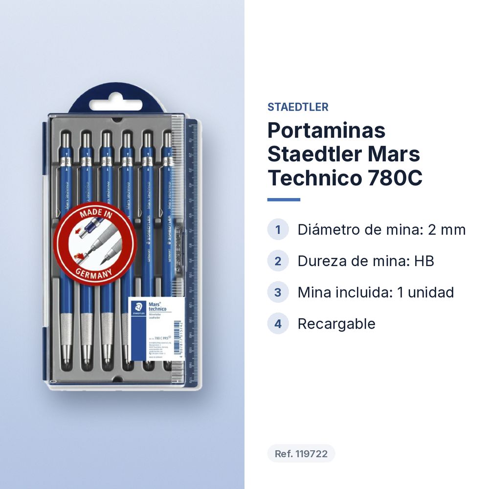 PORTAMINAS STAEDTLER MARS TECHNICO 780C - características principales