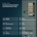 CARTUCHO PLUMA PARKER AZUL REAL PACK 5 UDS  - resumen de atributos